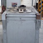 Inductrion furnace of 100 kg capacity.